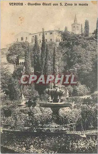 Ansichtskarte AK Verona Giardino Guisti con S Zeno in monte