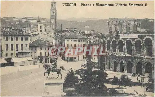 Cartes postales Verona Piazza e Monumento Vittoria Emanuele II
