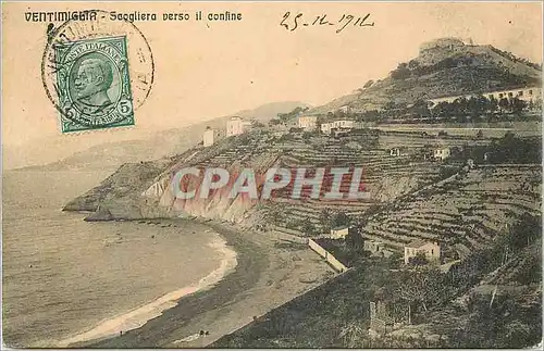 Cartes postales Ventimiglia Scogliera verso il contine