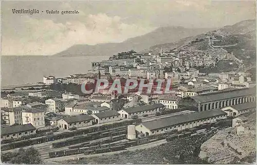 Cartes postales Ventimiglia Veduta generale Trains