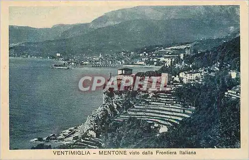 Ansichtskarte AK Ventimiglia Mentone visto dalla Frontiera Italiana