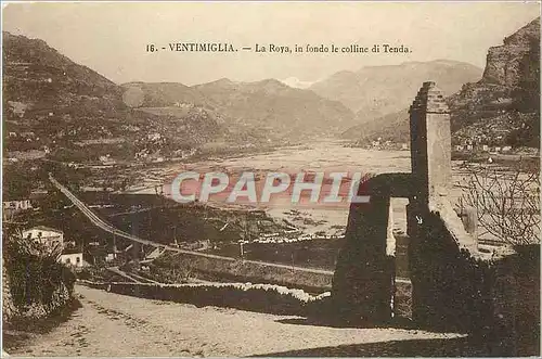 Cartes postales Ventimiglia La Roya in fondo le colline di Tenda