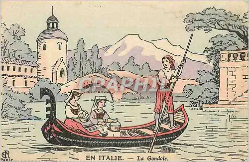 Cartes postales En Italie La Gondole