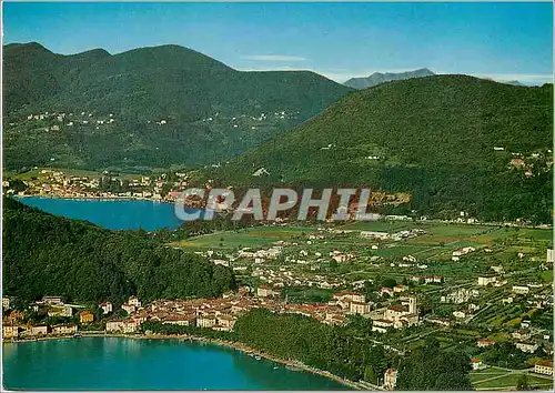 Cartes postales moderne Caslano e Ponte Tresa Aerofoto