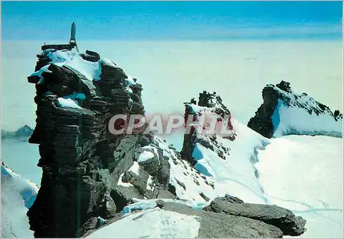 Cartes postales moderne Cogne Grand Paradis 4060m avec la statue de la Vierge au sommet