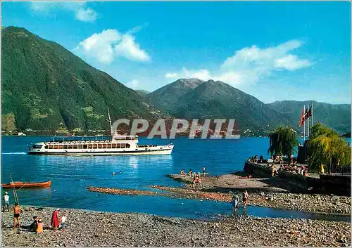 Cartes postales moderne Saluti dal Lago Di Como Bateau