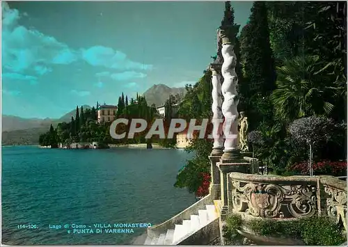 Cartes postales moderne Lago di Como Villa Monastero Punta di Varenna