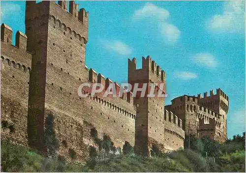 Moderne Karte Italy Gradara Le Chateau Donjon de l'enceinte
