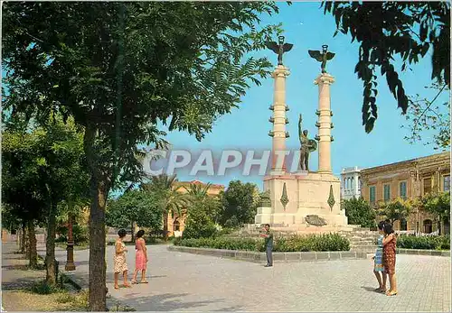 Moderne Karte Milazzo Place Roma et Monument aux Morts