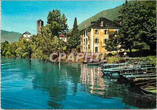 Cartes postales moderne Rivapiana (Locarno) Le port et l'eglise de S Quirico