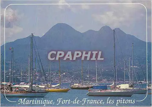 Moderne Karte Martinique Fort-de-France les pitons