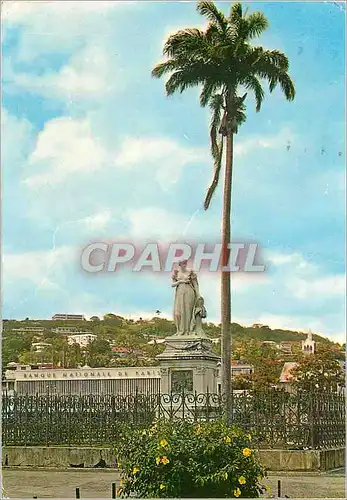 Moderne Karte Martinique Fort-de-France Statue de l'Imperatrice Josephine sur la Savane