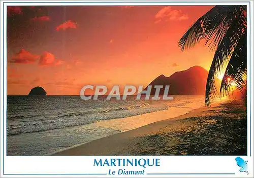 Moderne Karte Martinique Le Diamant