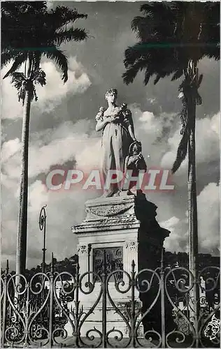 Moderne Karte Martinique Fort-de-France La statue de l'Imperatrice Josephine sur la savane