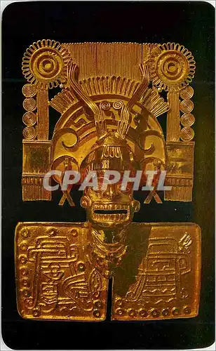 Moderne Karte Mexico Reproduction of the God of Death in solid gold  one of the jewels from Monte Alban