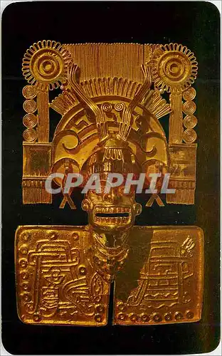 Moderne Karte Mexico Reproduction of the God of Death in solid gold  one of the jewels from Monte Alban