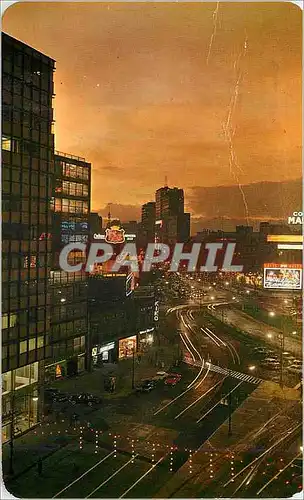Cartes postales moderne Twilight over the usually busy intersection of the Caballito of Ju�rez and Reforma
