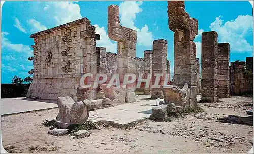 Moderne Karte The Chac-Mool in front of the Warrior's Temple Chichen Itza Yucat�n Mexico.