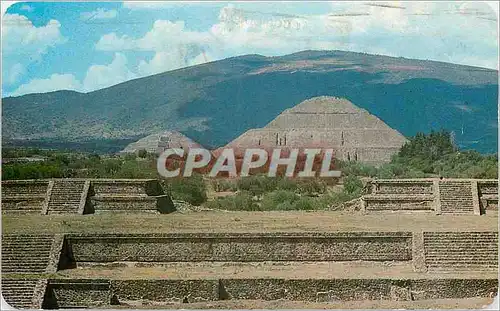Cartes postales moderne Panoramic view of the Sun and Moon Pyramids Teotihuac�n Mexico