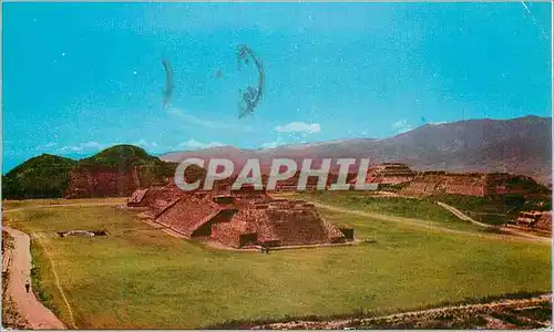 Moderne Karte Ruinas de Monte Alb�n. Oaxaca Mexico The Monte Alban ruins
