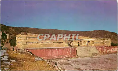 Moderne Karte PYRAMID OF MITLA OAXACA.MEXlCO