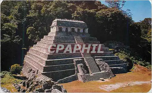 Moderne Karte Temple of the Inscriptions. Palenque Chiapas Mexico