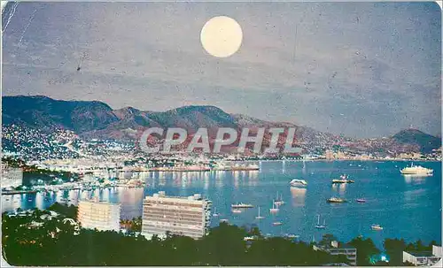 Cartes postales moderne LUNA LLENA EN LA BAHIA Acapulco Gro Mexico