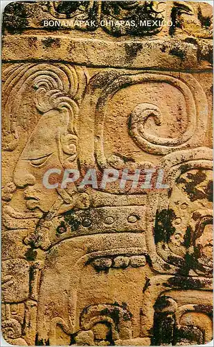 Cartes postales moderne Detail of Stela No I Bonampak Chis Mexico