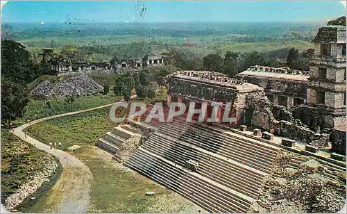 Moderne Karte Palace and  Temples of the north group Palenque Chis Mexico