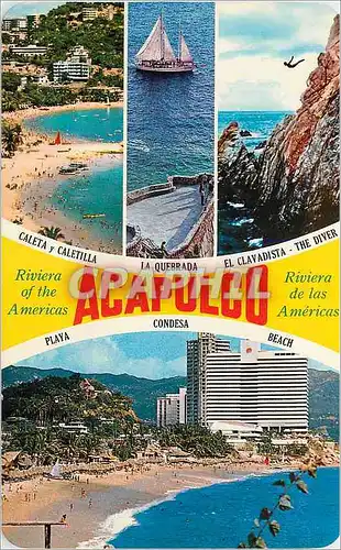 Cartes postales moderne ACAPULCO PLAYA CONDESA BEACH