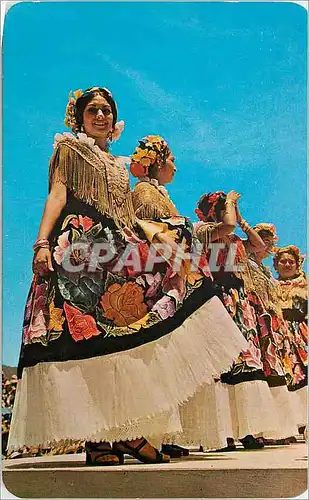 Moderne Karte The regional dress of the Tehuantepec Isthmus Oaxaca Mexico
