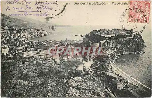 Cartes postales Principaute de MONACO Vue generale