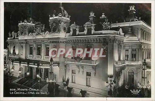 Cartes postales Monte-Carlo Le Casino - Effet de Nuit