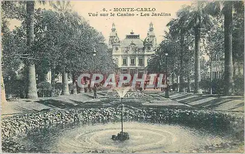 Cartes postales MONTE-CARLO Vue sur Ie Casino - Les Jaudins