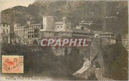 Cartes postales Monaco - Palais du Prince et la Montee Major
