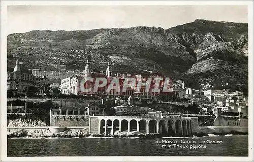 Cartes postales MONTE-CARLO Le Casino et leTir aux pigeons