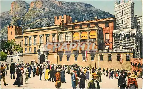 Cartes postales MONACO  le Palais du Prince et la Place du Palais au Bapteme du Prince Rainier