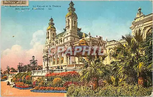 Cartes postales Monte-Carlo Le Casino et le Theatre
