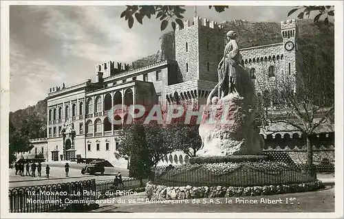 Cartes postales Monaco - le palais du prince - monument commemoratif du 25 me anniversaire de SAS le prince Albe
