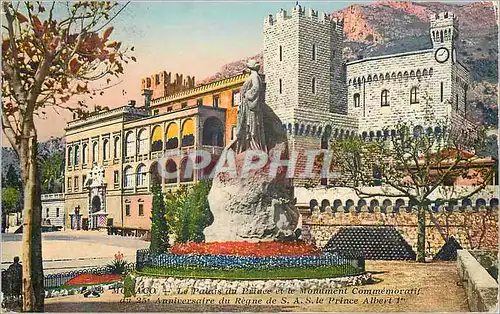 Cartes postales Monaco - le palais du prince et le monument commemoratif