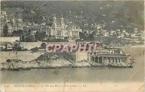 Cartes postales Monte-carlo le Tir aux-Pigeons et le Casino