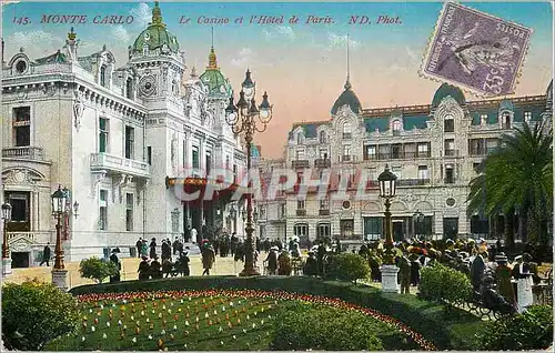 Cartes postales . MONTE CARLO  Le Casino et I Hotel de Paris