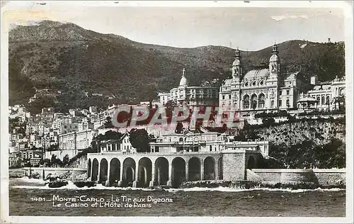 Cartes postales Monte Carlo - Le Tir aux pigeons le Casino et L Hotel de Paris