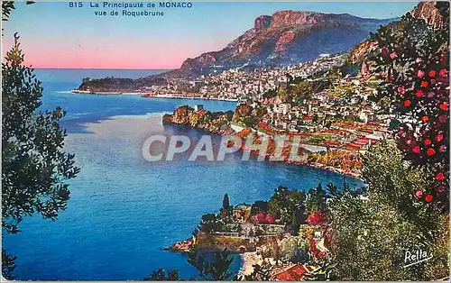 Ansichtskarte AK La Principaute do MONACO vue de Roquebrune