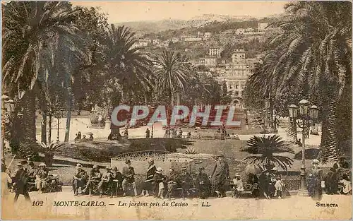 Cartes postales MONTE-CARLO � Les jardins pris du Casino