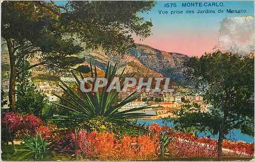 Cartes postales Monte-carlo Vue prise des Jardins de Monaco