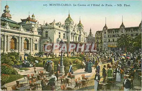 Cartes postales Monte-carlo  Le Casino et l'Hotel de Paris.