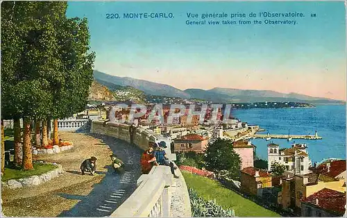 Cartes postales Monte-carlo Vue generale prise de l Observatoire