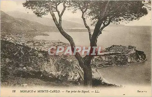 Cartes postales MONACO et MONTE-CARLO.  Vue prise du Signal