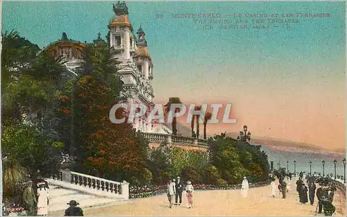 Cartes postales Monte-carlo le casino et les terasses